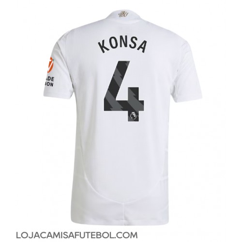 Camisa de Futebol Aston Villa Ezri Konsa #4 Equipamento Secundário 2024-25 Manga Curta